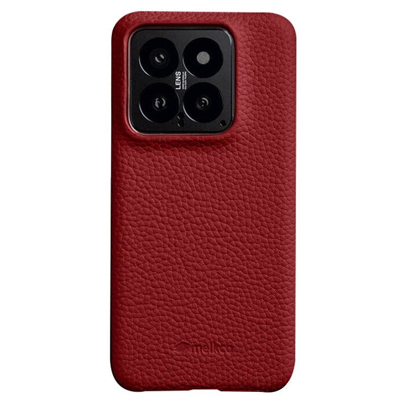 MELKCO For Xiaomi 14 Phone Case Incomplete Edge Genuine Cow Leather Coated PC Cover MELKCO For Xiaomi 14 Phone Case Incomplete Edge Genuine Cow Leather Coated PC Cover
